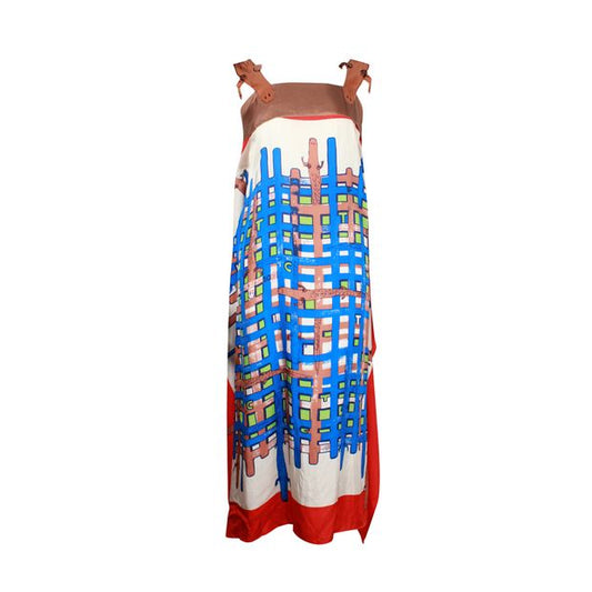 Tsumori Chisato Colorful Print Silk Dress - Crocodile Shoulder Straps