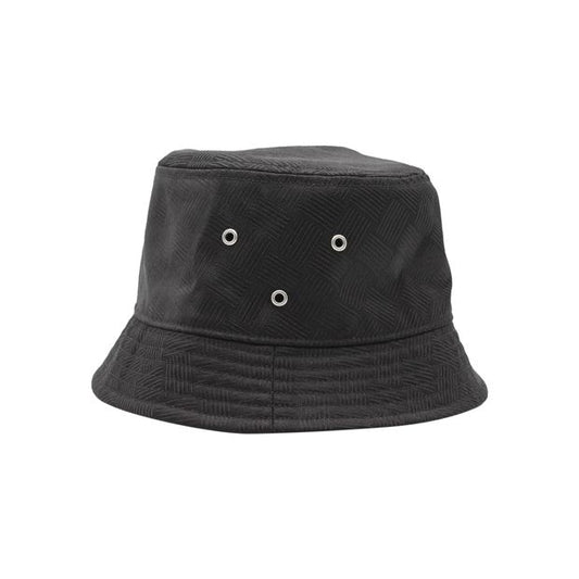 Bottega Veneta Intrecciato Effect Bucket Hat in Black Polyamide