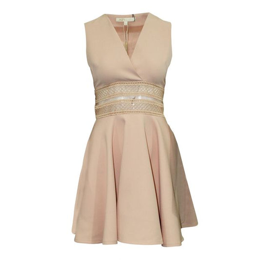 Maje Pastel Pink Cocktail Dress With Embroidery At Waistband