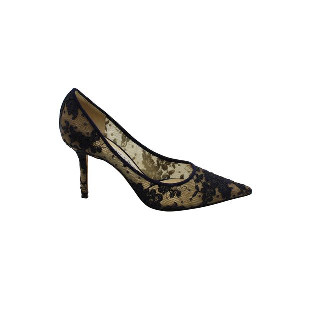 Navy hot sale lace pumps