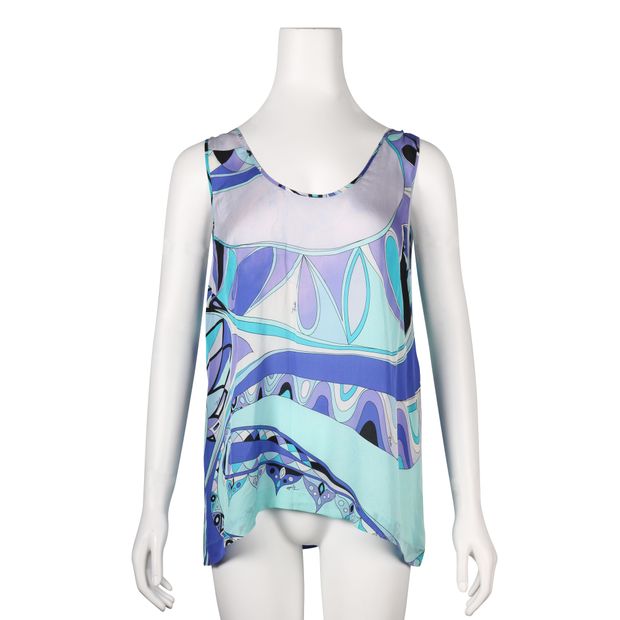 Emilio Pucci Silk Patterned Sleeveless Top