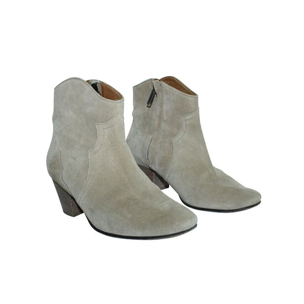 Isabel Marant Etoile Brown Suede Dicker Ankle Boots
