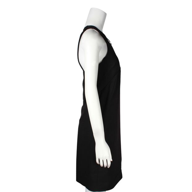 Kenzo Black Midi Dress With Logo Ring Zipper