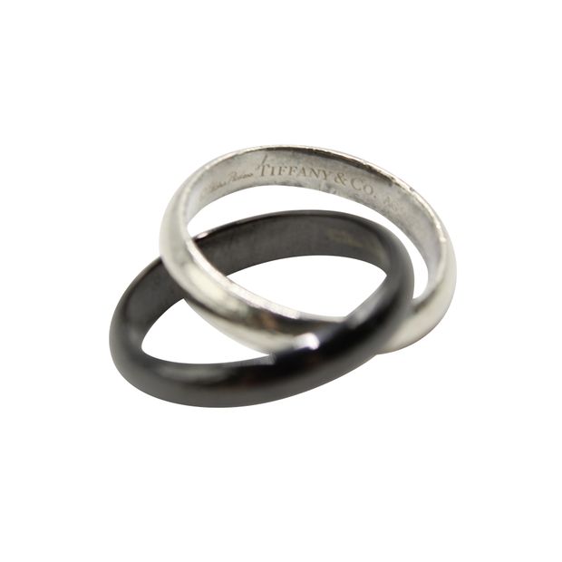 Tiffany & Co Paloma Picasso Melody Interlocking Titanium Silver Ring
