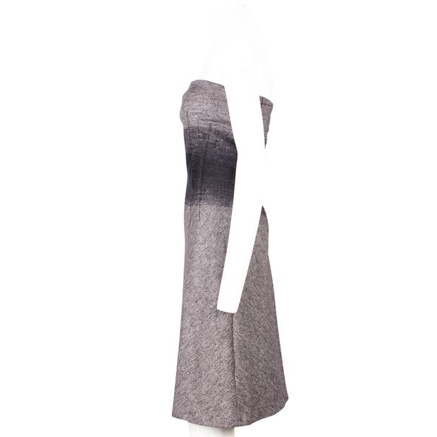 LA PERLA Grey Woolen Strapless Dress