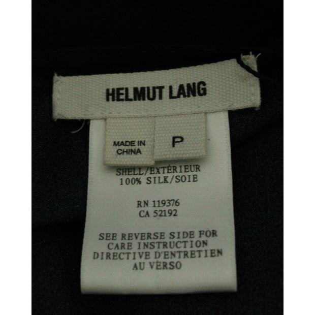 Helmut Lang Grey Print Silk Sleeveless Top