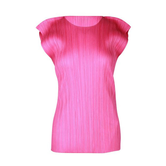 Pleats Please Issey Miyake Monthly Colors July T-Shirt in Pink Polyester