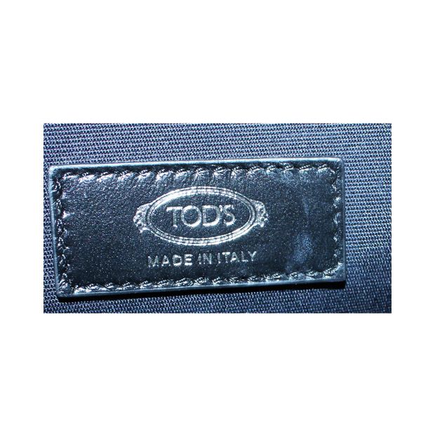 Tod'S Navy Blue Leather Messenger Bag