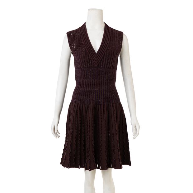 Alaia Metallic Knit Dress