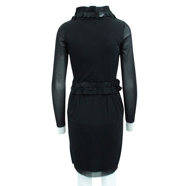 VIVIENNE TAM Black Dress with Rounds Accent