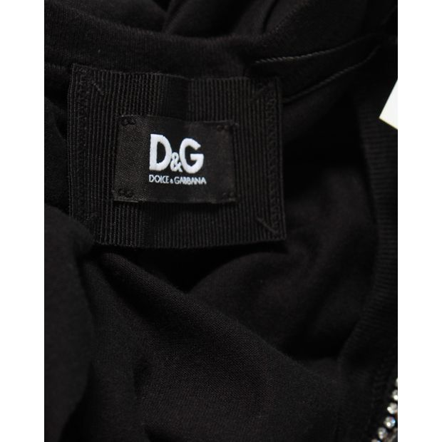Dolce & Gabbana Crystal-Embellished Tank Top in Black Cotton