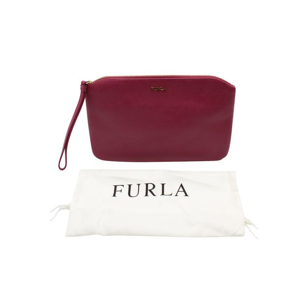 Furla Pink & Cream Leather Clutches