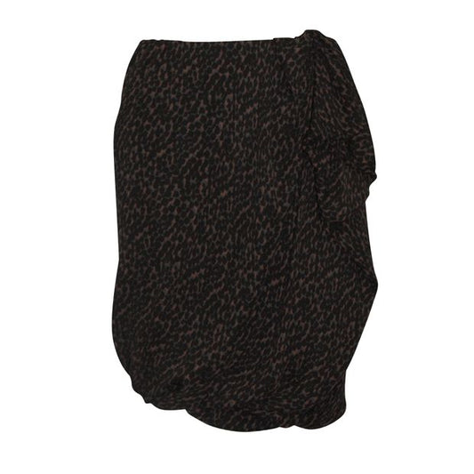 LANVIN Leopard Print Draped Skirt