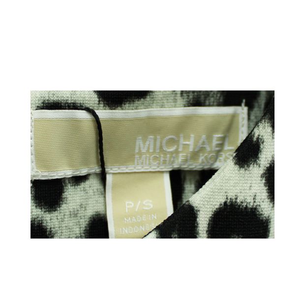 MICHAEL MICHAEL KORS Leopard Print Black and White Dress