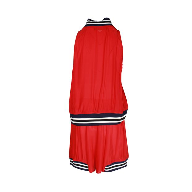 Red with Navy Trim Top and Shorts Set