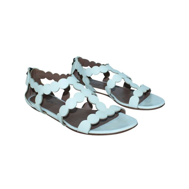 Alaia White Flat Sandals