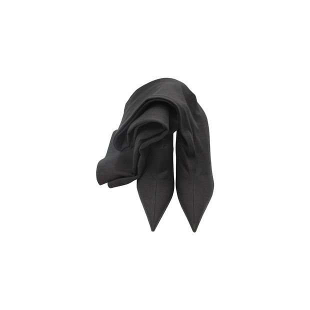 Balenciaga Thigh-High Knife Boots in Black Polyamide
