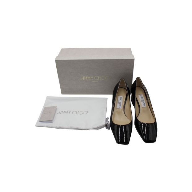 Jimmy Choo Dianne 45 Pumps in Black Patent Leather
