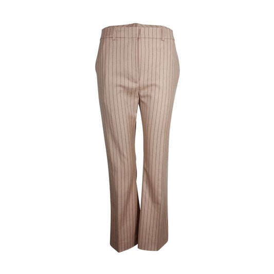 Altuzarra Striped Trousers in Beige Virgin Wool