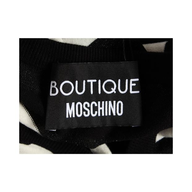 MOSCHINO Black and White Striped Blouse