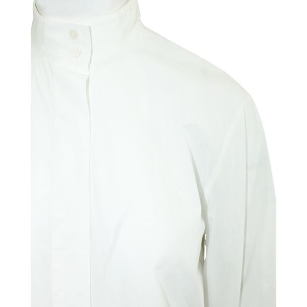 DION LEE White Shirt with Ties on Sleeves