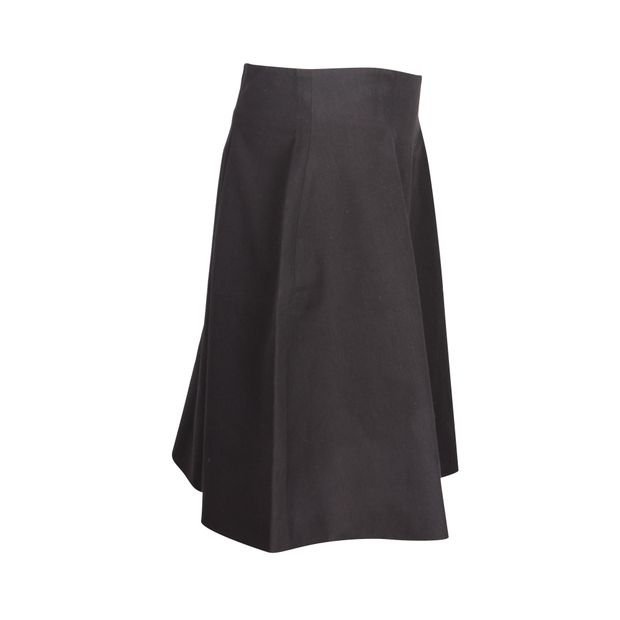 Miu Miu Skater-Style Mini Skirt in Black Cotton