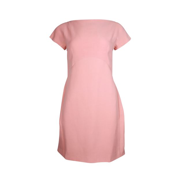 Victoria Beckham Shift Dress in Pink Wool