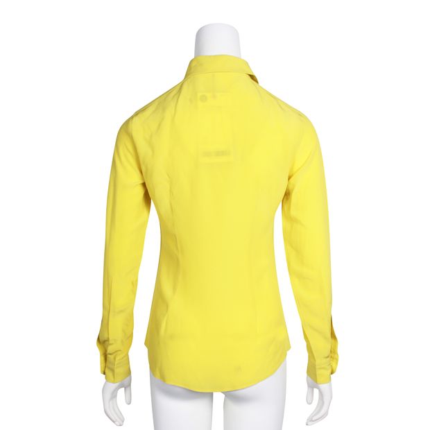 Etro Neon Yellow Silk Shirt