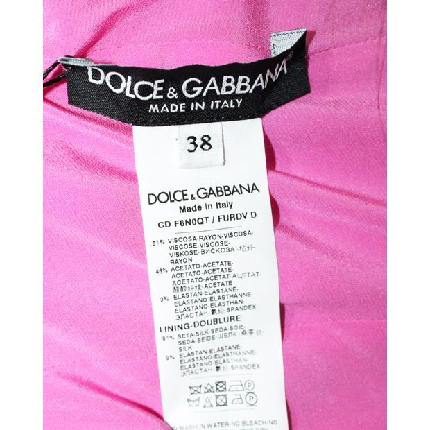 Dolce & Gabbana Bustier Crepe De Chine Flared Dress