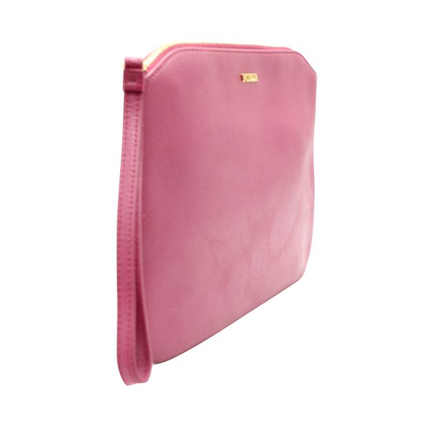 Furla Pink & Cream Leather Clutches