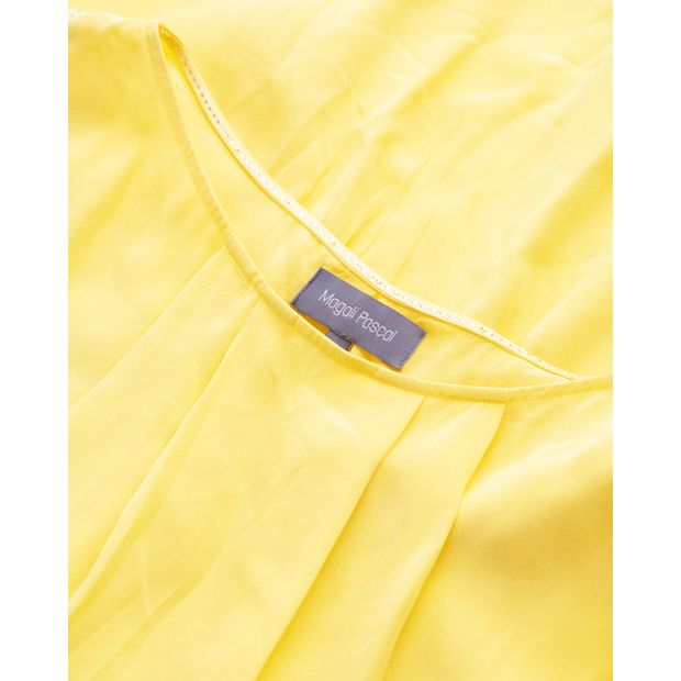 MAGALI PASCAL Silk Short Sleeve Blouse