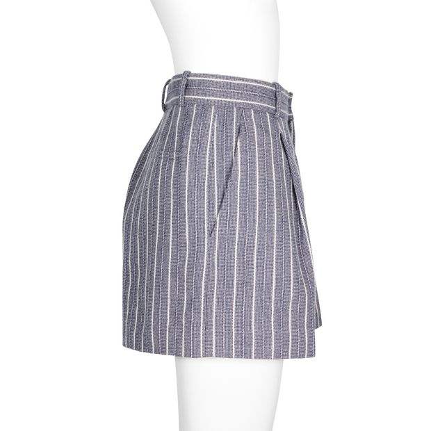 Dior Dark Blue/ White Striped Woolen Shorts