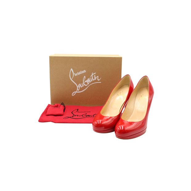 Christian Louboutin Simple Pumps 100 in Red Patent Leather