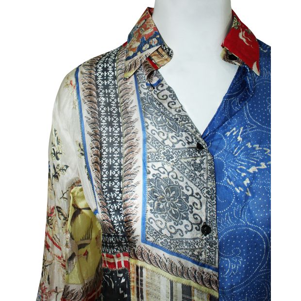 JUST CAVALLI Roberto Cavalli Multicolor Silk Shirt