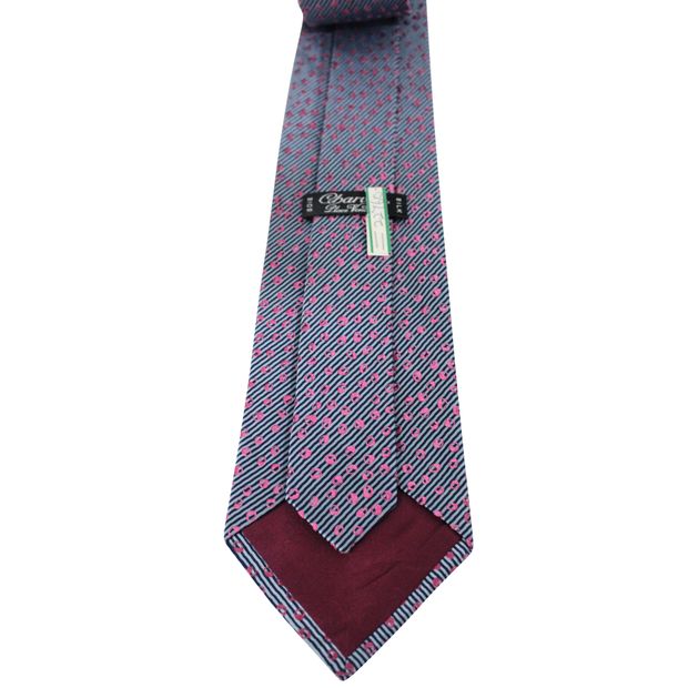 CONTEMPORARY DESIGNER Blue Pink Strip Tie