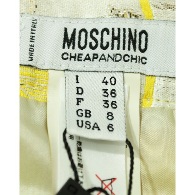 MOSCHINO CHEAP AND CHIC Yellow Print Skirt