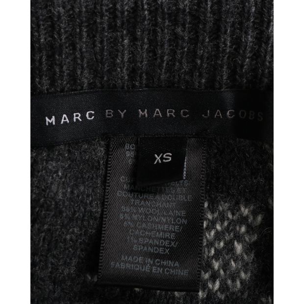 Marc Jacobs Knitted Sweater in Grey Wool