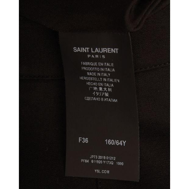Saint Laurent Tailored Mini Shorts in Black Wool