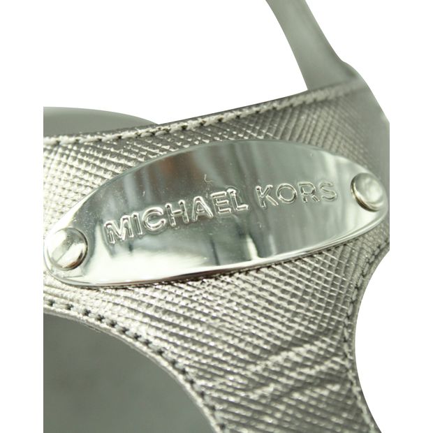 MICHAEL KORS Metallic Thong Sandals