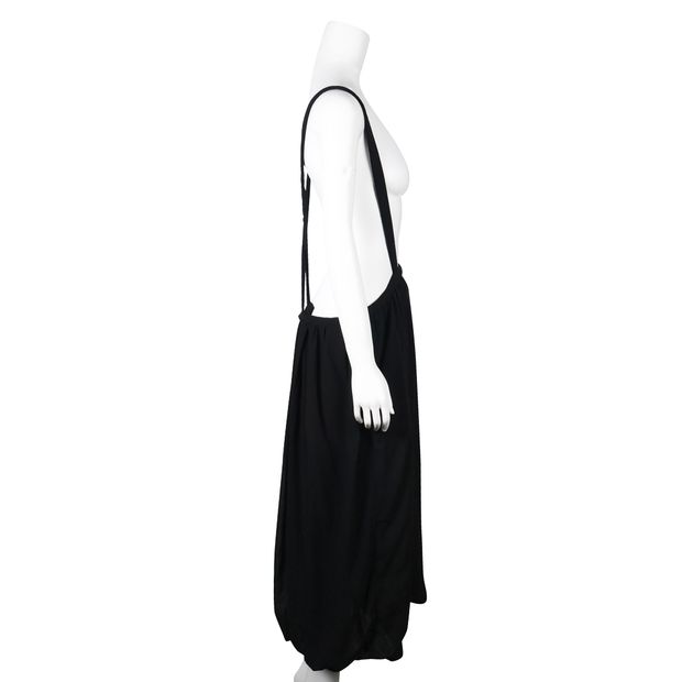 Comme Des Garcons Black Full Skirt With Shoulder Straps
