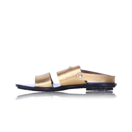 MARNI Gold Leather Sandals