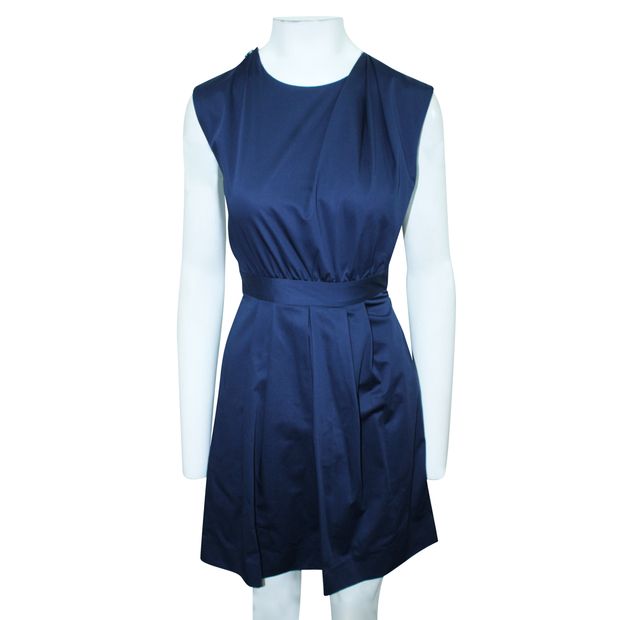 MOSCHINO Navy Blue Pleated Dress