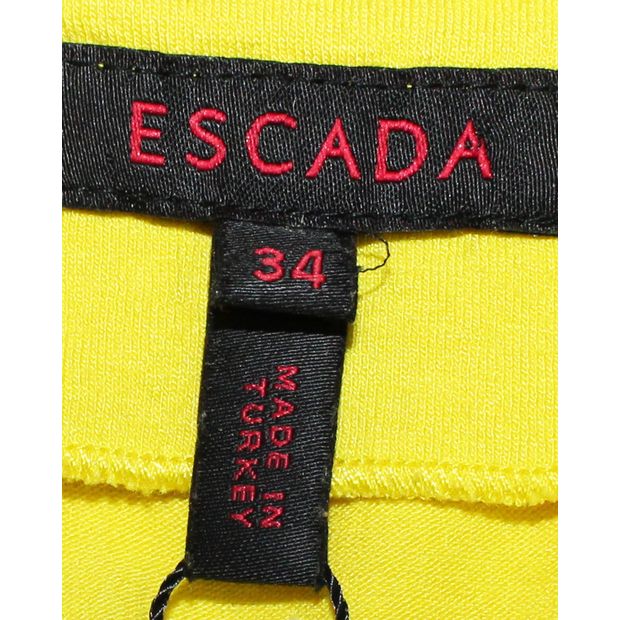 ESCADA Yellow Top with Brass Embellishments