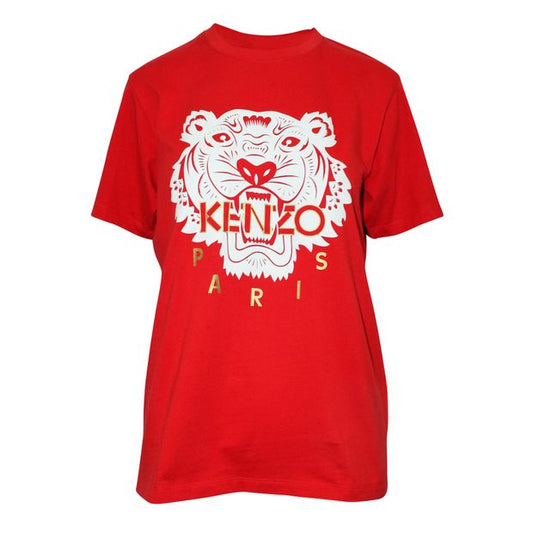 Kenzo Red T-Shirt With Tiger Print