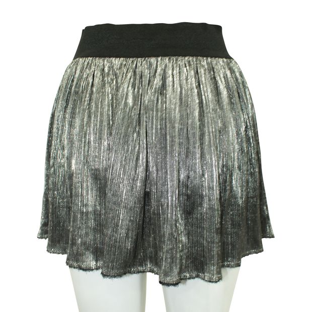 ZADIG & VOLTAIRE Metallic Silver Mini Skirt
