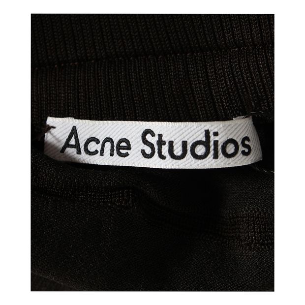 Acne Studios Paneled Midi Skirt in Brown Polyester