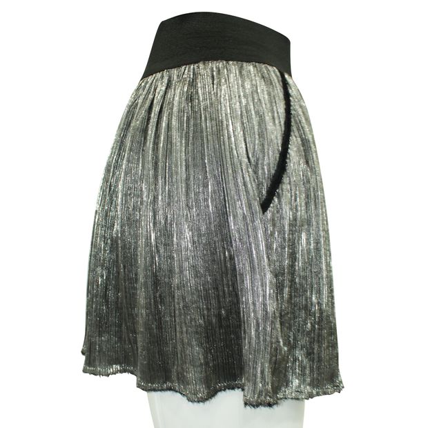 ZADIG & VOLTAIRE Metallic Silver Mini Skirt