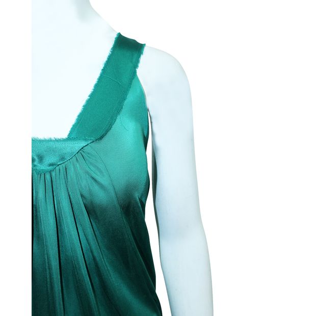 ALBERTA FERRETTI Green Sleek Midi Dress