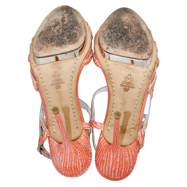 ALICE + OLIVIA Coral Leather Sandals