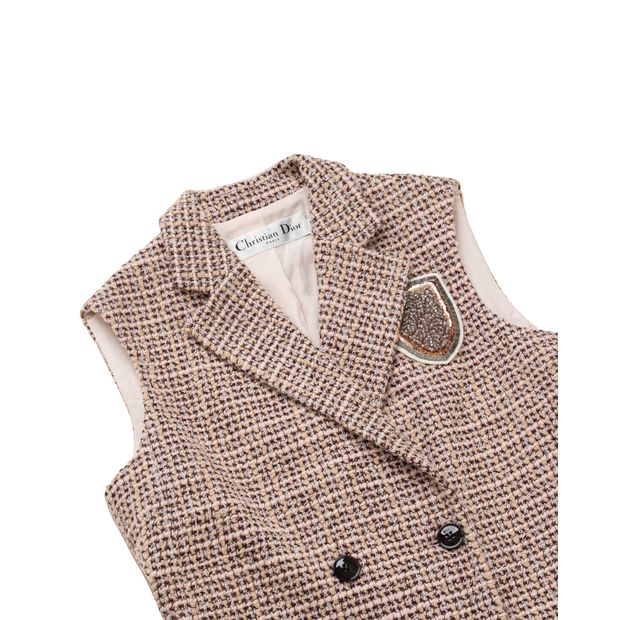 Dior Double-Breasted Tweed Vest